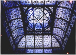Samuel Tilden had a magnificent stained-glass ceiling by John LafAarge in his parlor on Gramercy Park in New York. 